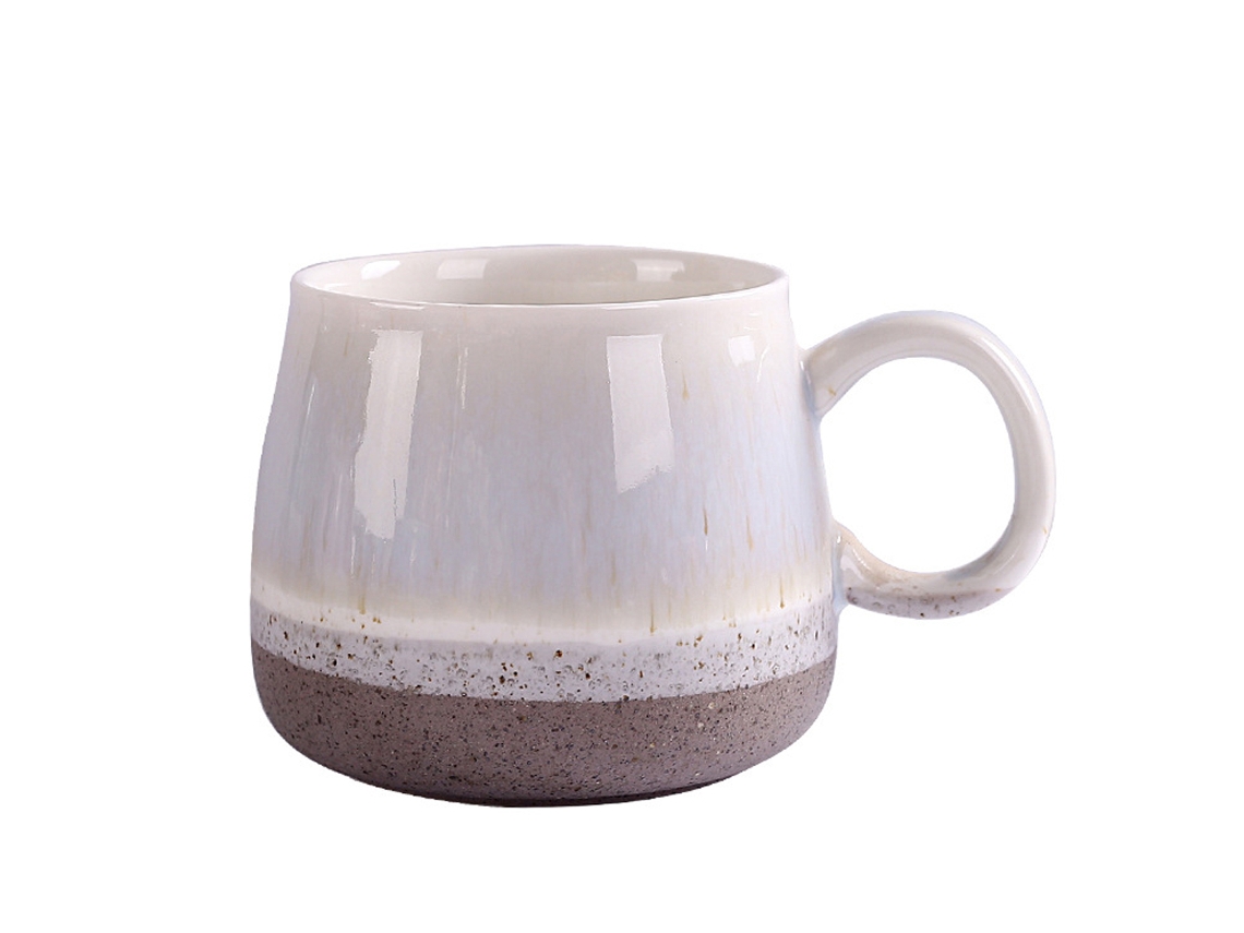 Conjunto de Chávenas Grandes para Café com Leite em Cerâmica Seguras para Lava-Louças e Micro-Ondas 400Ml 2 Unidades. NEVEANCE