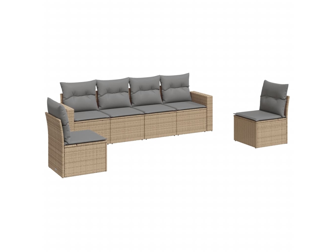 Garden Sofa Set, Garden Sofa Sets Vidaxl Bege Rattan / Vime (n/a)