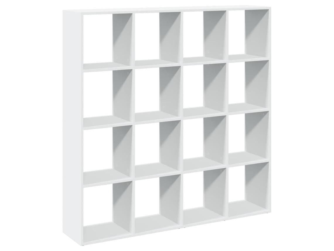 Prateleira 137,5x29x137,5 cm em madeira compensada branca, exclusiva da MAISON.