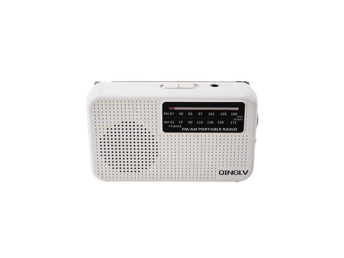 Mini Rádio Fm/am de Banda Dupla MDUG (branco)