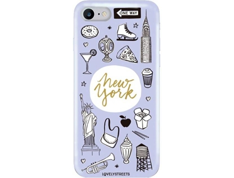 Capa iPhone 6, 6s, 7, 8  Viagem NY Multicor