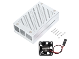 Capa de Alumínio Protectora para Raspberry Pi 4 Prata Set 2