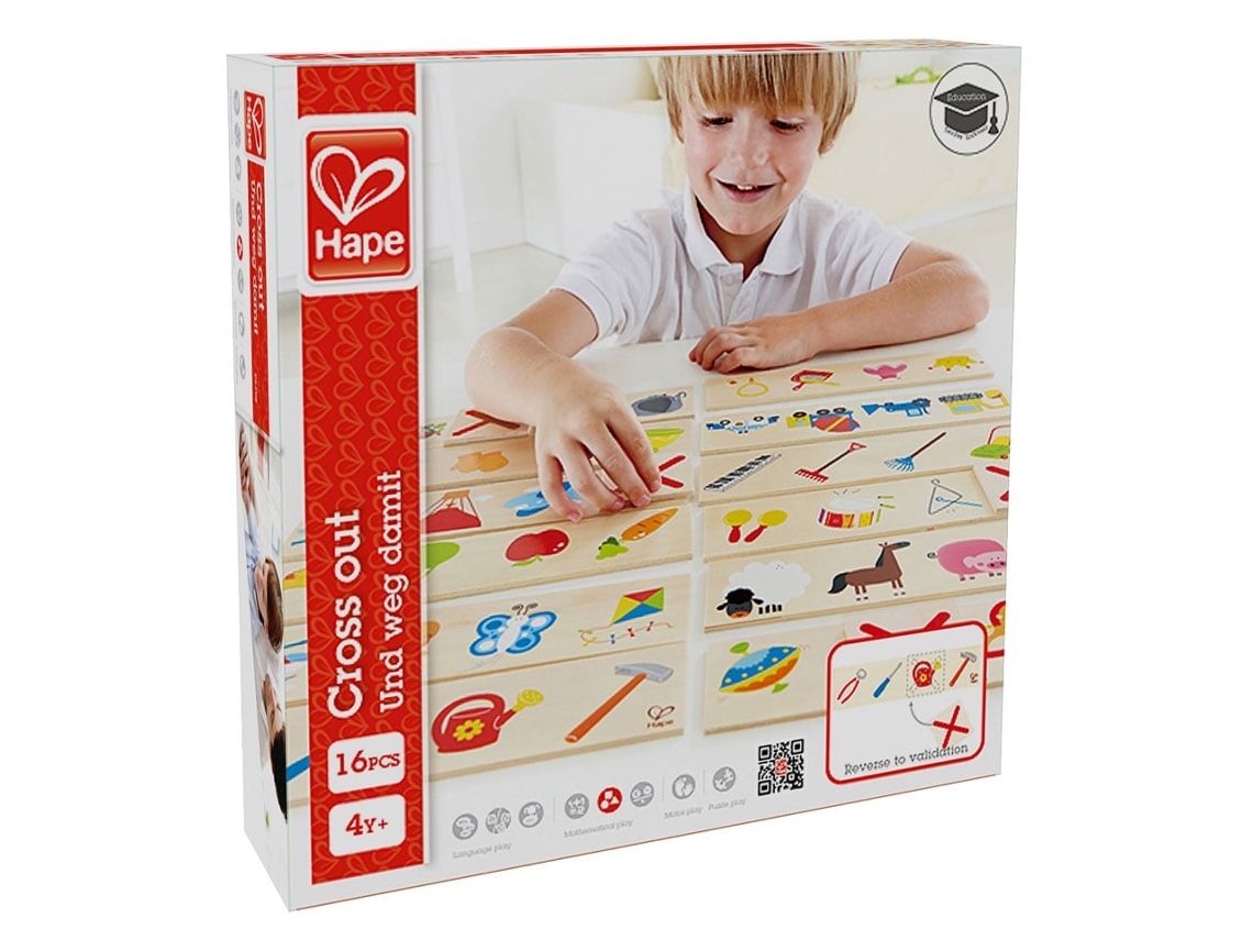 Jogo Educativo Hape Cross Out Um Jogo Colorido Para Toda A Família.