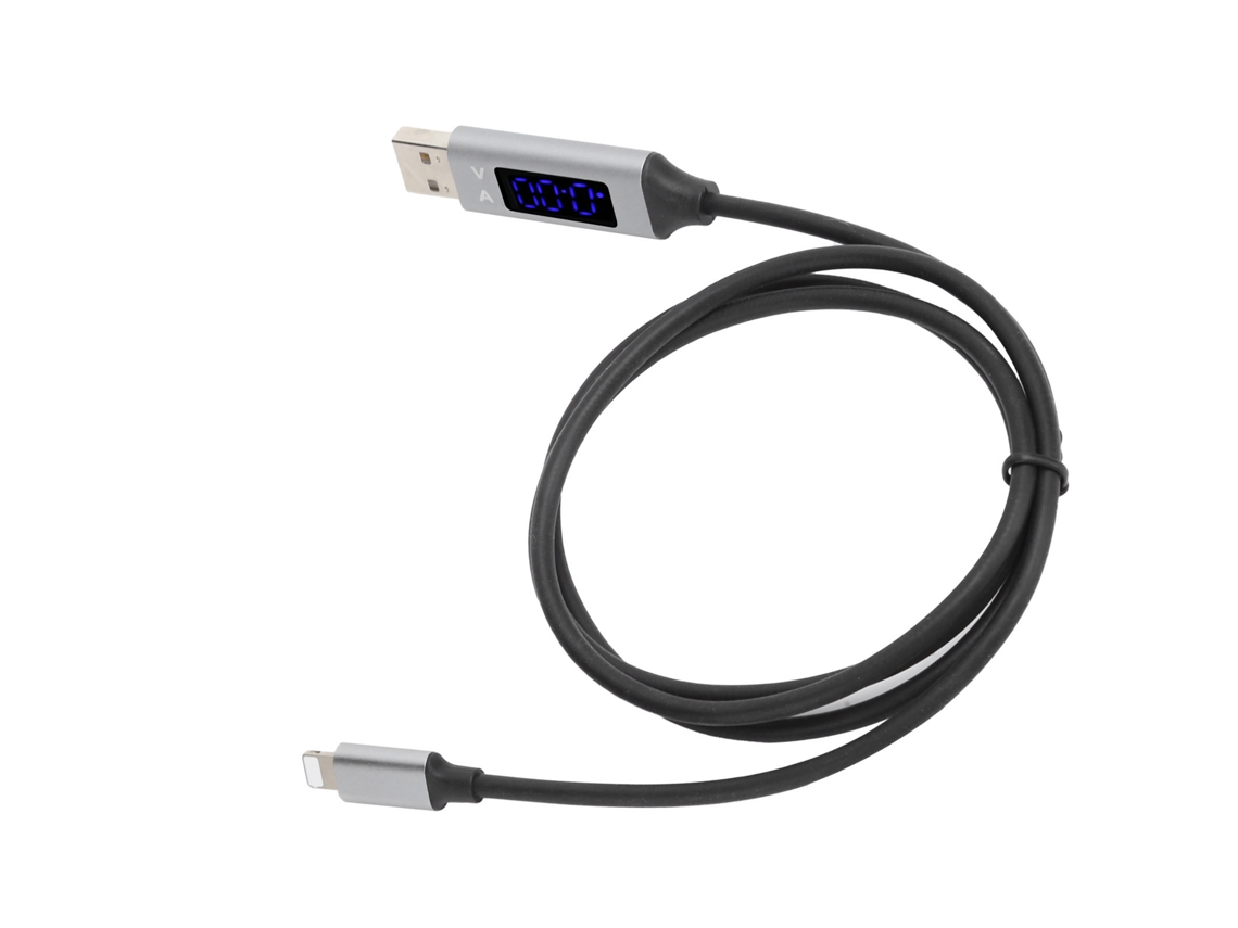 Aetheria cabo de Carregamento Rápido 3a com Display Led de Tensão e Corrente para Ios