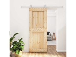 Vidaxl Porta Deslizante Natural E Branco 85 X 210 Cm