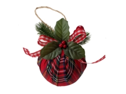 Laxiscreed Bola De Natal De 6cm Em Tecido Escocês Para Decoração Festiva