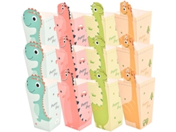 Conjunto De 24 Caixas Papelão Resistentes Para Lanches E Doces Com Estampa Dinossauro Da Abaodam, Ideais Para Festas