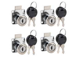 Fechaduras Para Gavetas De Mesa Laxiscreed, Conjunto De 4 Com Chaves Universais