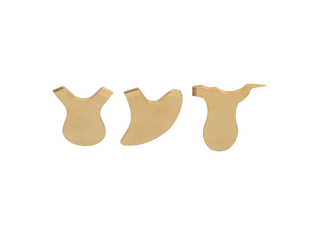 Conjunto De 3 Peças De Curvadores De Cílios (mini E Seguro, Dourado) + Eoocoo