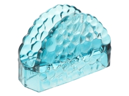 Suporte De Guardanapos Vertical Em Vidro Transparente Azul Para Mesa, Cozinha, Restaurante E Hotel