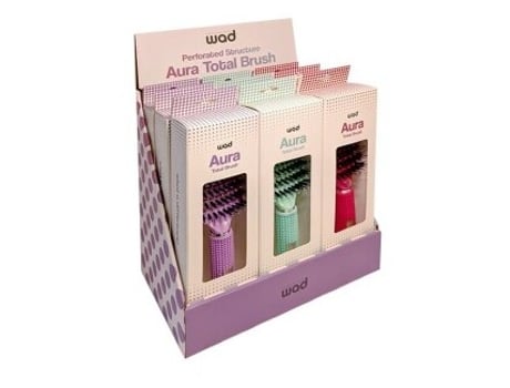 Display Brush Aura Brushes Verde/roxo/vermelho 9 Unidades Wad Professional Beauty