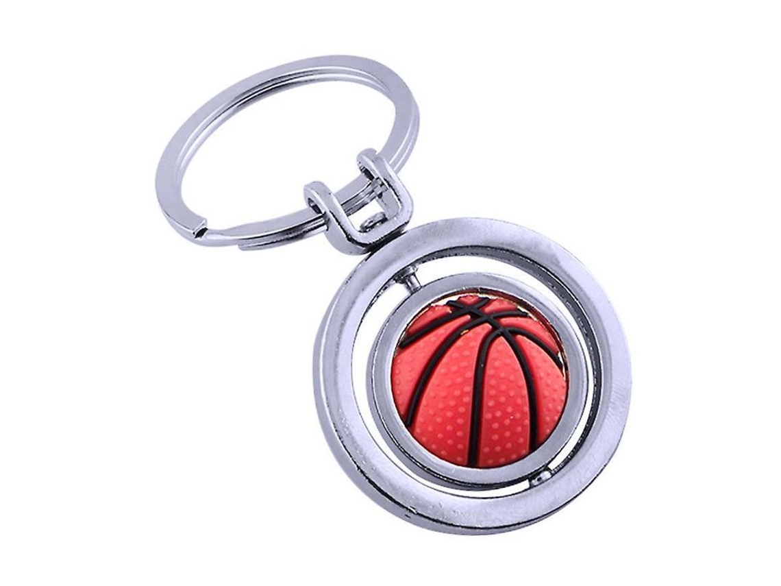 2026 llavero de Basquete 3d Giratório 4 Peças Cor Prata Material Metal Presente Esportivo