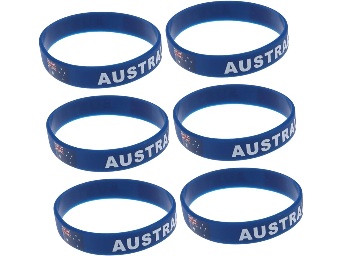 Pulseiras De Silicone Kesyoo Com Estampa Bandeiras Países Para Decoração Festas Futebol, Confortáveis, Tamanho Único