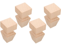 Tofficu 4 Peças Pés De Madeira Decorativos Para Móveis, Substituição De Pés Elegantes Para Sofá, Mesa, Armário E Cadeira