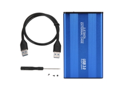 Capa Externa Para Disco Rígido Usb3.0 Sata 2.5'' Hdd/ssd Box Azul (sem Disco Rígido)