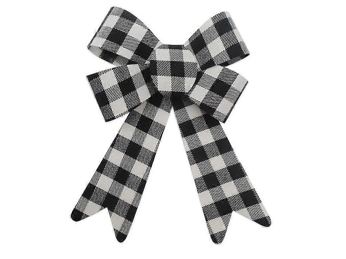 Peças De Laço Xadrez Para Decoração De Halloween, Dia De Ação De Graças, Árvore De Natal, Artesanato E Faça Você Mesmo Hengjian (preto)