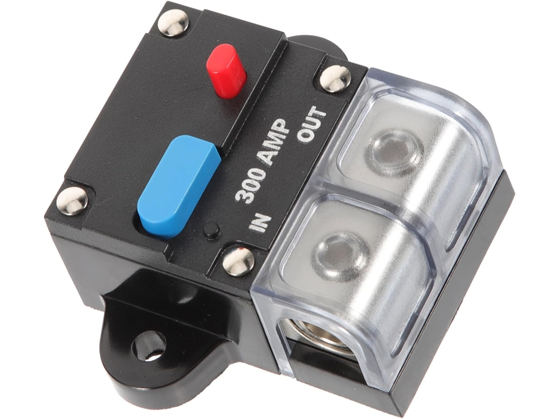 Disjuntor Automotivo De 300 A Com Rearme Automático, Botão De Rearme Manual E Fusível Recuperável.