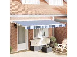 Vidaxl Estrutura De Toldo Azul E Branco 350 X 200 Cm