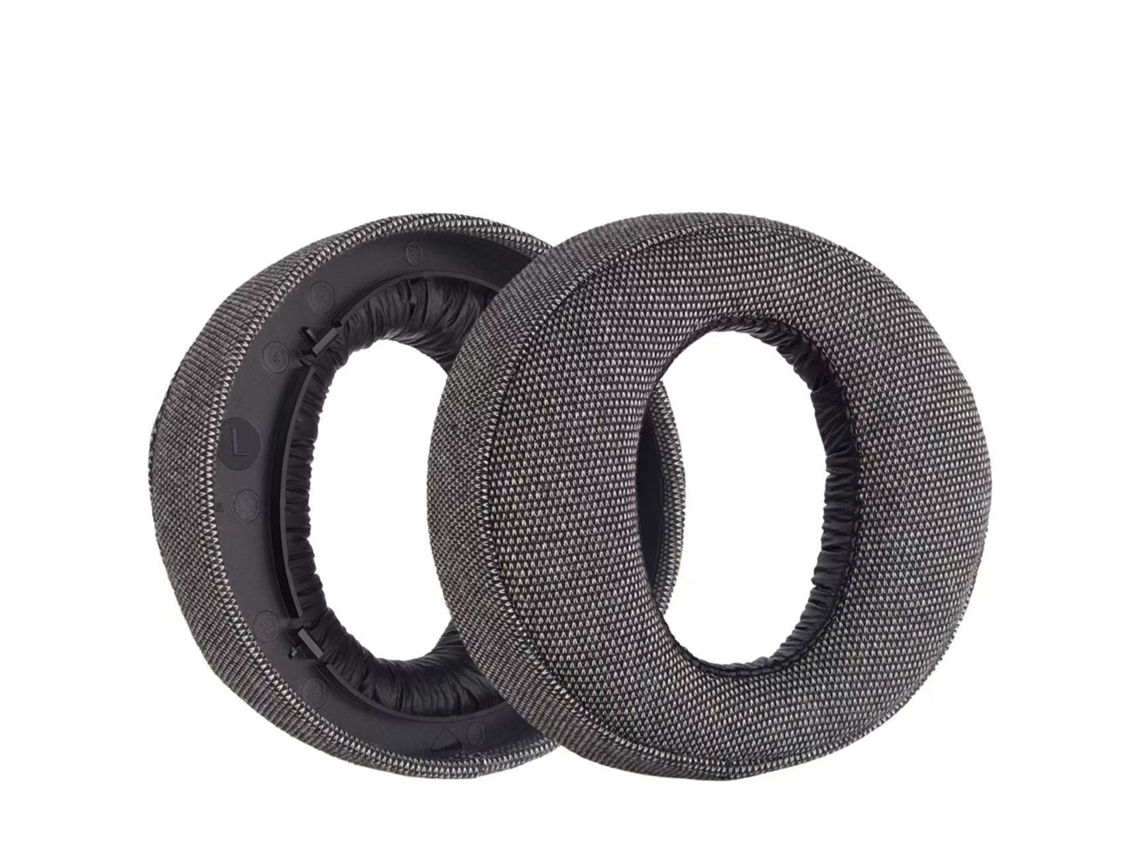 Almofada para Auscultadores SONY PS5 Pulse 3D Wireless de Orelhas de Espuma Tecido de Algodão e Linho Preto XIAOMOYU