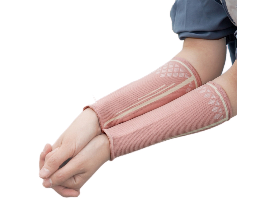 Manoplas De Braço E Pulseiras Para Vôlei E Badminton Com Suporte De Pulso, Tamanho L, Rosa