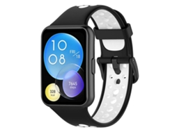 Pulseira De Silicone Respirável Bicolor Para Huawei Watch Fit 2
