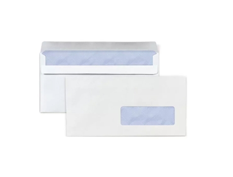 500 Envelopes de Papel Branco com Janela 11 X 22 cm YOUDOIT