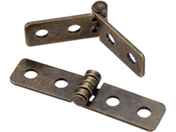 2 Dobradiças Retangulares De Liga Zinco Para Porta Armário Bagagem Com 4-furos Móveis Decorativos, 58 * 13mm, Dobradiça