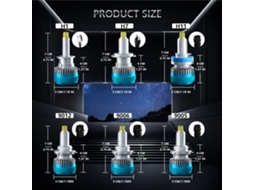 9006 Led Headlight Bulbs 6000k 100w Ip68 Waterproof 2pcs