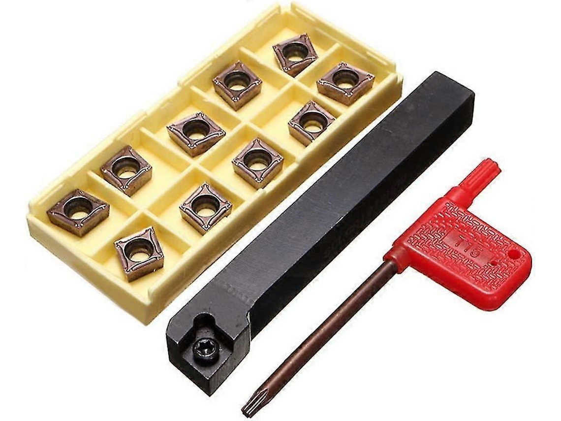 Suporte De Ferramenta Para Torno, Com Insertos E Chave, Para Usinagem