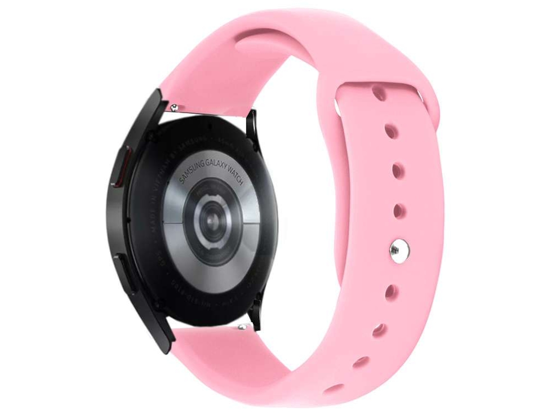 Bracelete Silicone Suave Rosa Escuro Samsung Galaxy Watch 4 Classic 46Mm