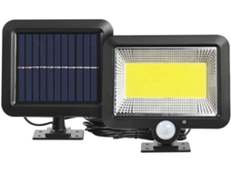 Luminária De Parede Solar Com 100 Leds Cob, À Prova Dágua Ip65 E Com Sensor De Movimento. Gokoco