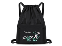 Mochila Dobrável com Cordão e Bolsos Resistentes À Água, Ideal para Academia, Compras, Esportes e Ioga. GOKOCO