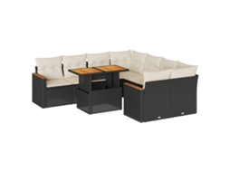 Garden Sofa Set, Garden Sofa Sets Vidaxl Preto Rattan / Vime (n/a)