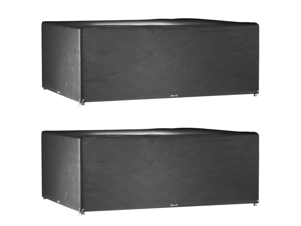 Vidaxl Capas Móveis De Jardim 2 Pcs 16 Ilhós 278x204x105 Cm Retangular