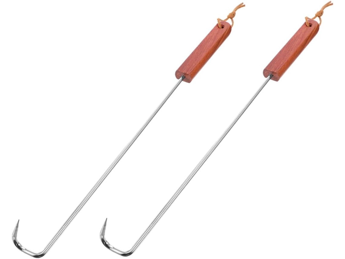 Garfo Para Carne Magiclulu Bbq, Utensílio Prático Em Aço Inoxidável, Portátil E Leve, Conjunto De 2 Peças Para Grelhar