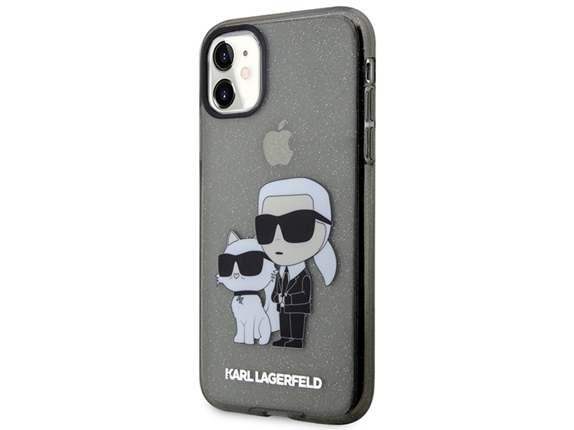 Capa para iPhone 11 KARL LAGERFELD Pele Sintética Rígida Preto