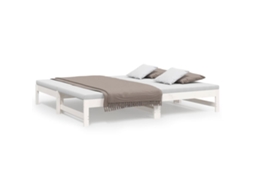 Estrutura Sofá cama de Puxar em Pinho Maciço Branco MAISON EXCLUSIVE (90x190 cm)