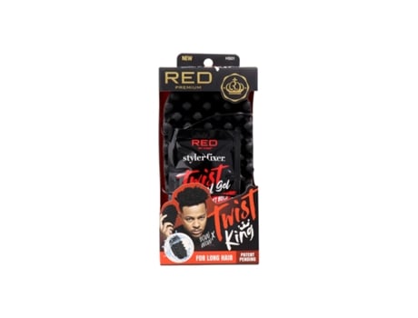 Premium Twist King Peine Goma Red Kiss