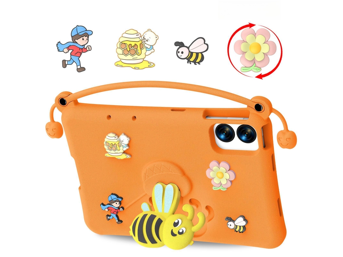 Capa Para Lenovo Xiaoxin Pad 12.1"(2025) Silicone Macio E Fofo, Com Suporte. Laranja Hexinyigjly