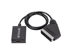 Conversor HDMI para Scart, adaptador de áudio e vídeo HD 1080p para HDMI para Scart, Sky Box Slowmoose