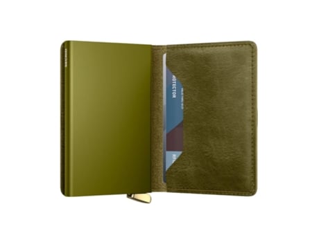 Carteira Carteira, Premium Unissexo Secrid Slimwallet Basco Olive Verde