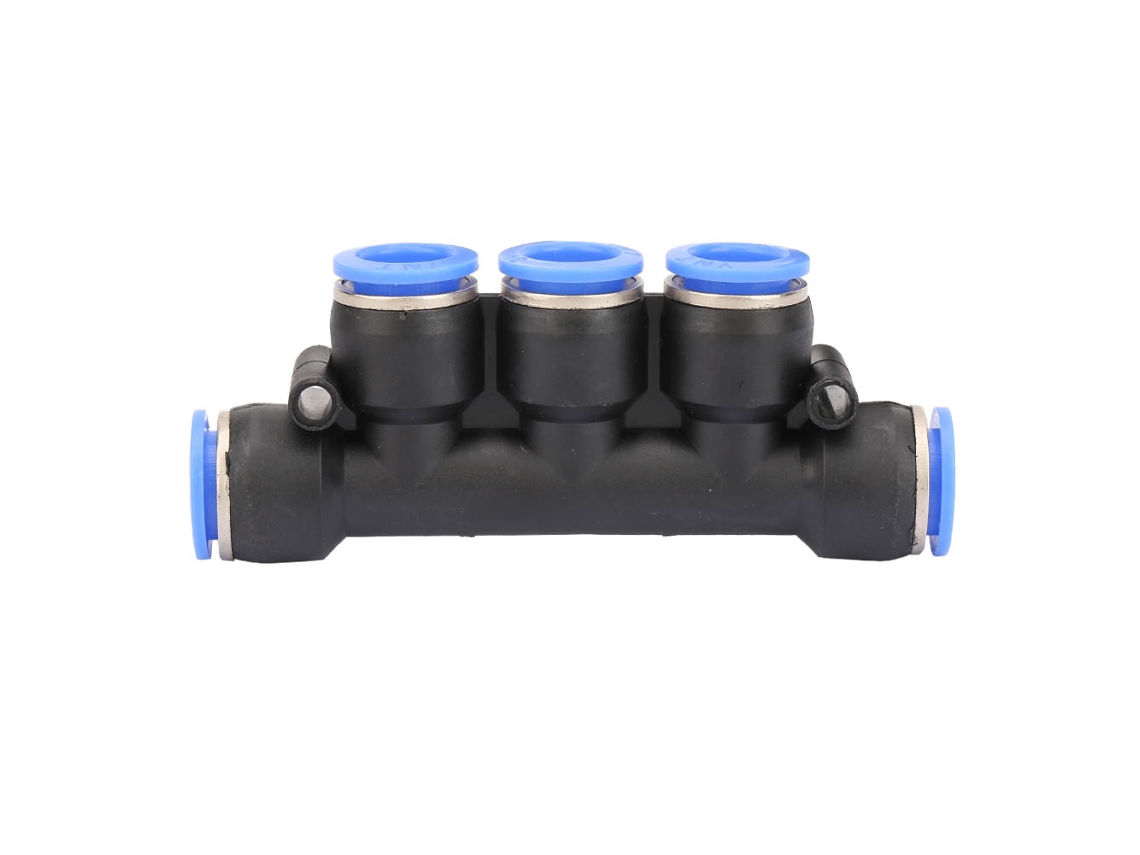 Laxiscreed Manifold Pneumático De 5 Válvulas Com Conexão Rápida Para Tubos De 12mm