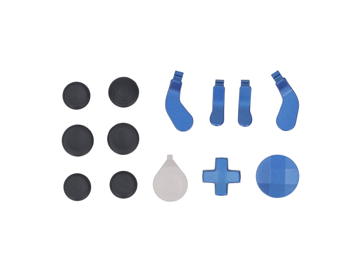Conjunto Mali de sticks de controle thumb, aço inox, borracha, D-pads, paddle, para Elite Series 2, azul