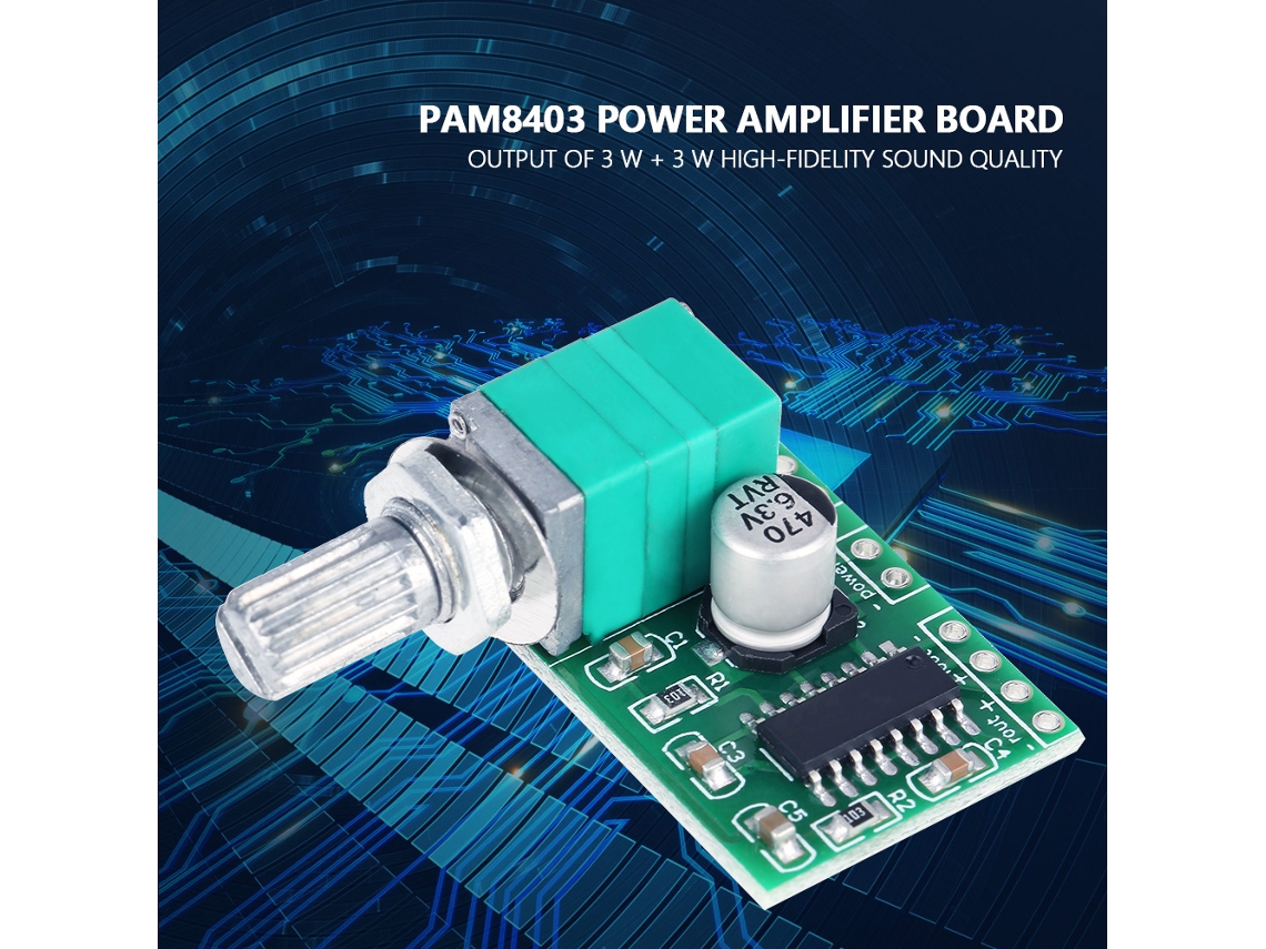 Módulo Amplificador Pam8403 Mini 5v Com Potenciômetro