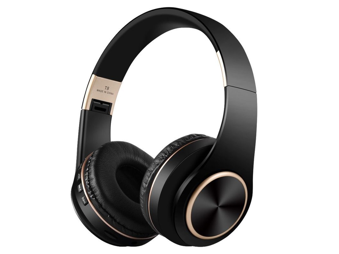 Fones De Ouvido Bluetooth Supra Auriculares, Estéreo Sem Fio E Dobrável, Pretos. Brilvibera