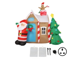 Árvore de Natal inflável com LED luminoso, decoração de jardim, modelo inflável