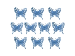 Pack de 10 Borboletas com Glitter Azul para Contactos e Encomendas LAXISCREED