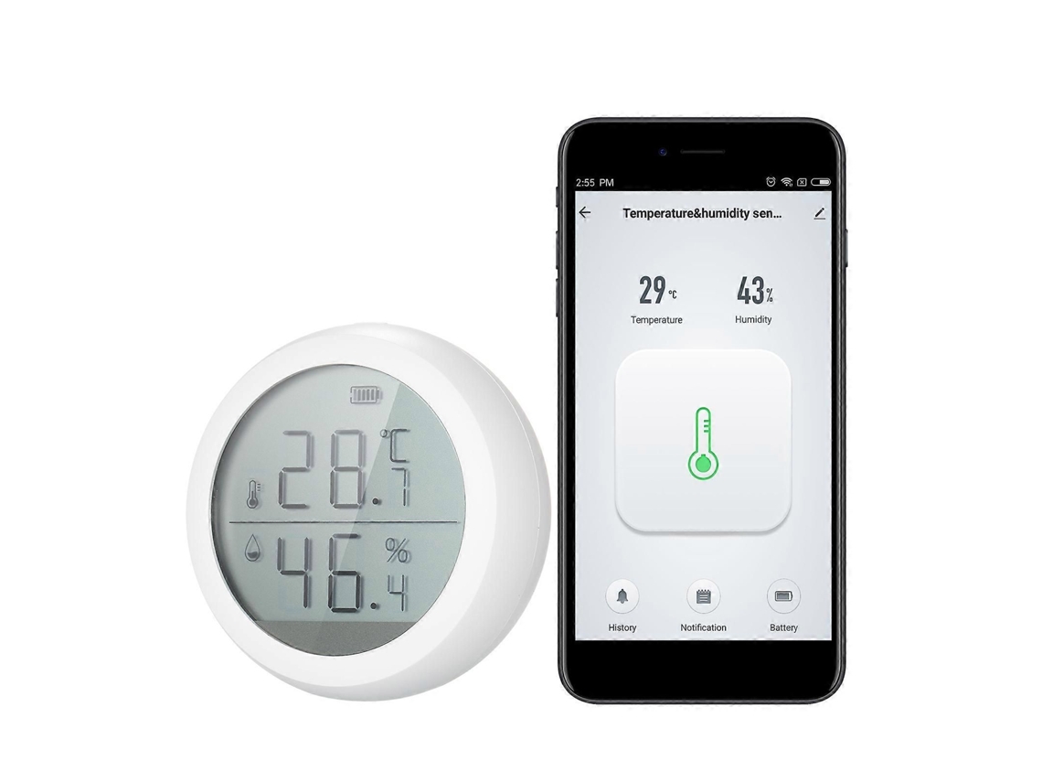 Termômetro E Higrômetro Wi-fi Inteligente Com Sensor De Temperatura E Umidade, Alerta De Notificação Por Aplicativo Para Casa, Animais De Estimaç