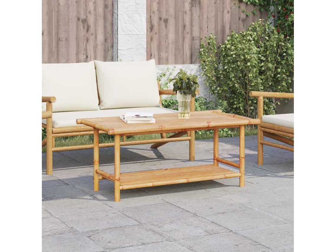 Vidaxl Mesa De Centro 110x55x45 Cm Bambu
