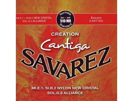 Savarez Conjunto de Cordas Clássico Novos Agudos de Cristal Aliança G3 Baixo